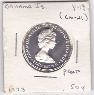 Bahama Islands 1973 50 Cent Coin Km - 21 Proof photo