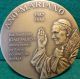 Pope St John Paul Ii Blessing / Our Lady Fatima & Crown 78mm 1988 Bronze Medal Exonumia photo 2