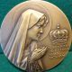 Pope St John Paul Ii Blessing / Our Lady Fatima & Crown 78mm 1988 Bronze Medal Exonumia photo 3