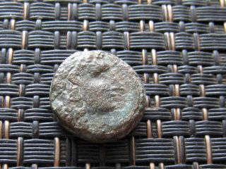 Ancient Greek Bronze Coin Unknown Very Interesting / 14mm photo