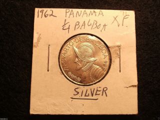 1962 Panama Silver 1/4 Balboa.  25 Cents (check Out My Other Balboa Silver) photo