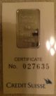 5 Gram Platinum Bar.  9995 Credit Suisse In Assay Platinum photo 1