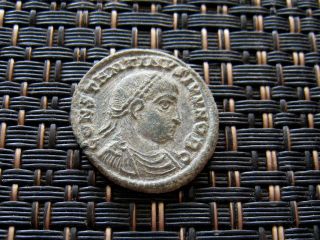 Constantius Ii 337 - 361 Ad Follis Camp Gate Silvered Ancient Roman Coin photo