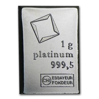 1 Gram Platinum Bar Bullion - Valcambi photo