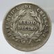 Chile 1881 - So 1/2 Decimo Silver Coin South America photo 1