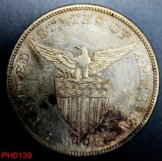 Philippines Peso 1905 - S Circulated 90 Silver photo