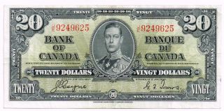1937 Canada 20 Dollars Note - P62c photo