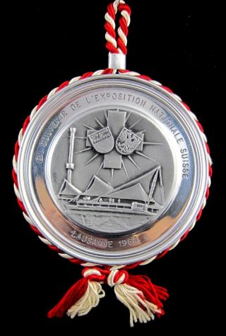Swiss National Exhibition Lausanne 1964 Huge Medal By Higuenin Expo 64 photo