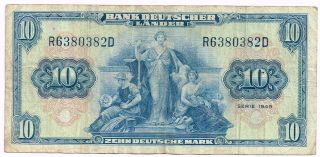 1949 Germany 10 Deutsche Mark Note - P16a photo