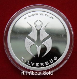 Solid Silver Round 1 Troy Oz 2015 Silverbug Reddit Community Bug.  999 Proof photo
