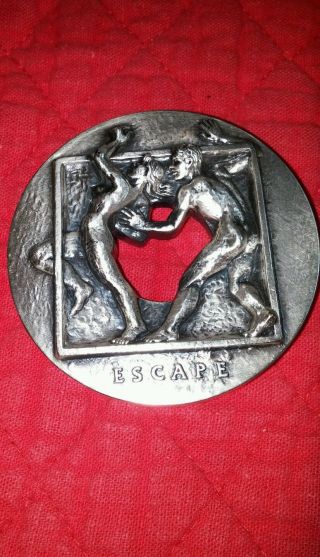 Society Of Medalists 112 Escape & Capture 1985 By Richard Mcdermott Miller photo