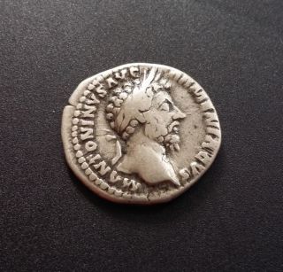 Antique Coin Silver Marcus Aurelius Roman Denarius 161 - 180 A.  D 0663 Ca photo