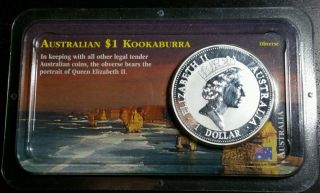 1992 Australia Kookaburra One Ounce $1 Silver Coin Bu Proof Littleton Coin Co photo