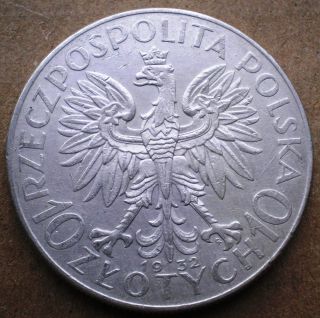 Poland 10 Zlotych,  1932 Silver photo