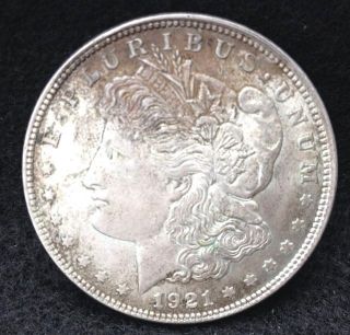 1921 Morgan Silver Dollar.  Coin. photo