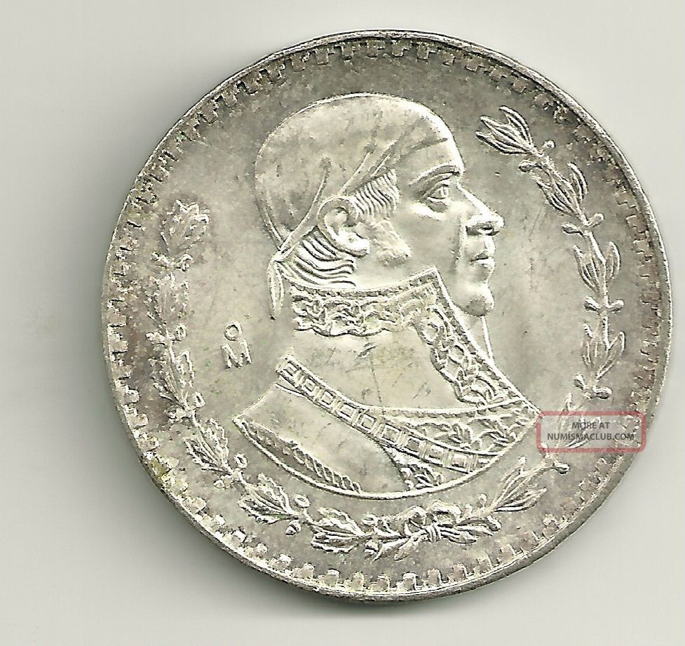 1964 Mexico One Peso Silver Coin