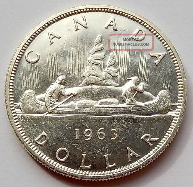 1963 Silver Dollar Ms 63 Choice Bu Queen Elizabeth Ii Canada 1 00