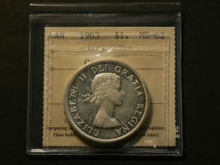 Canada,  1963 Silver Dollar,  Iccs Ms - 62 Cameo 2675 photo
