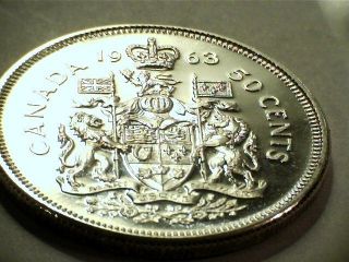 1963 Canadian Fifty Cent Coin.  Proof Like photo