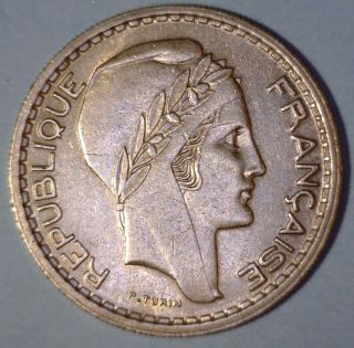 France 10 Francs 1948 Almost Uncirculated Coin photo