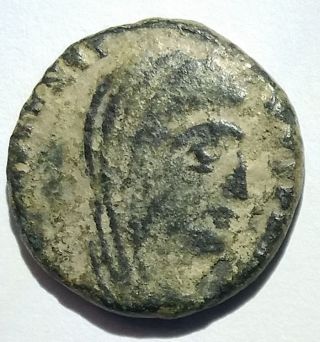 Ancient Roman Bronze Coin Constantine I 307 - 337 Ad Quadriga With Hand Of God photo