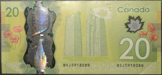 Misaligned Numbers Canada $20 Polymer Paper Money Bank Note photo