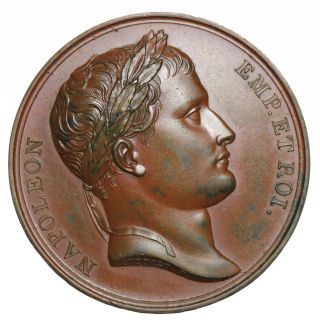 1809 France Napoleon I Bonaparte The Ourcq Canal Ae Medal Bramsen - 868 By Andrieu photo