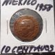 Circulated 1958 10 Centavos Mexican Coin (62815) Mexico photo 2