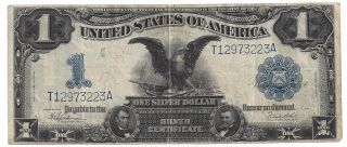 Series 1899 $1 Silver Certificate (black Eagle) F/vf Fr 236 photo