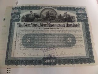York,  Haven And Hartford Rr Co.  Debenture Certificate 1917 photo