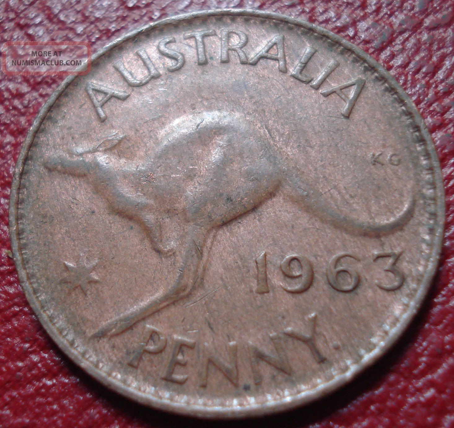 1963 p Australia Penny In Ef