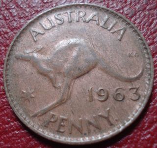 1963 (p) Australia Penny In Ef photo