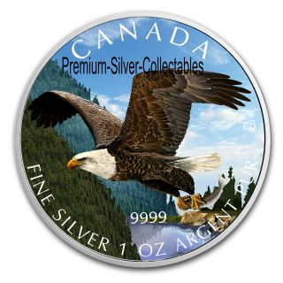 2014 Canada Bald Eagle 1 Ounce Of Pure Silver.  9999 - Second Coin In Series photo