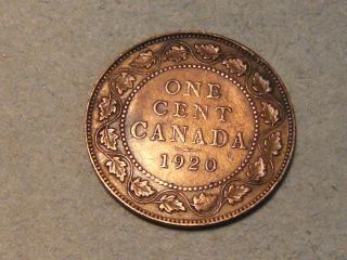 1920 Canadian Large Cent (s,  H To Canada) 9759b photo