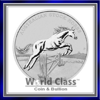 2015 1 Oz.  999 Fine Silver Australian Stock Horse Coin - Mintage Of Only 10,  000 photo