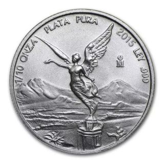 2015 1/10 Oz Mexican Silver Libertad Coin photo