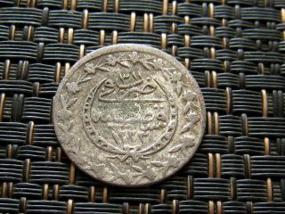 20 Para 1/2 Kurush 1223/31 Ah Mahmud Ii Constantinople Rare Silver Coin photo