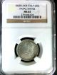 Italian 1868xxiiir Pius Ix Ngc Ms65 Gembu Silver One Lira Scarce Italy, San Marino, Vatican photo 1