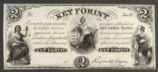 1850 Hungarian Revolution 2 Forint Us Issued Kossuth Ny Obsolete Paper Money photo