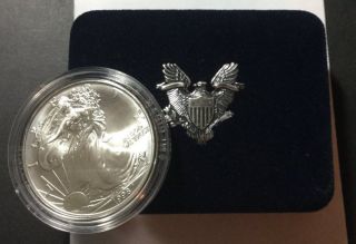 1998 P $1 American Eagle One Ounce Silver Proof Dollar Coin Us W/o Coa/box photo