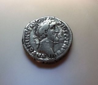 Antique Coin Silver Antoninus Pius Roman Denarius Ad 138 - 161 0770 Ca photo