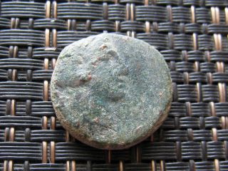 Ancient Greek Bronze Coin Unknown Very Interesting / 19mm photo
