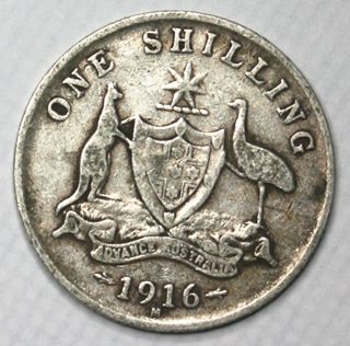 Australia 1916 - M Silver One Shilling photo