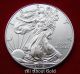 2015 Silver Dollar Coin 1 Troy Oz American Eagle St.  Gaudens Walking Liberty Bu Silver photo 2
