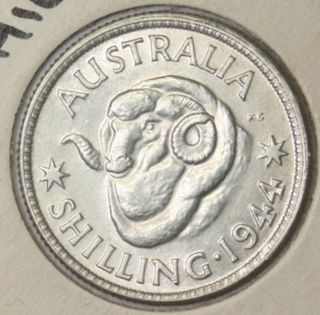 Australia 1944 Silver One Shilling photo