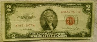 1953a Two Dollar Bill Red Seal photo