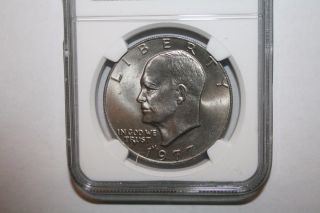 1977 Eisenhower Dollar Ngc Ms 65 Ike Dollar Registry Coin 44 photo