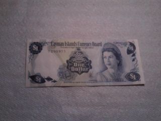 Cayman Islands 1971 One Dollar Banknote Shape photo