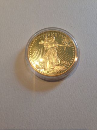 1933 Double Eagle Gold Large Replica Coin American photo