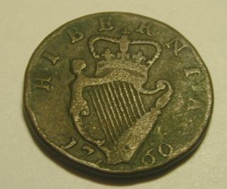 Ireland : Hibernia Farthing 1760 George 11. photo